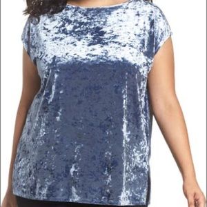 Vince Camuto Crushed Velvet Knit Top, size M
